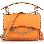 Dámské Luxusní kabelky Karl Lagerfeld v oranžové barvě z hovězí kůže 