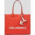 Dámské Elegantní kabelky Karl Lagerfeld v červené barvě v elegantním stylu z kůže 