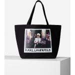 Dámské Shopper Karl Lagerfeld v černé barvě z plátěného materiálu 
