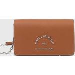 Dámské Luxusní kabelky Karl Lagerfeld v hnědé barvě z polyuretanu 