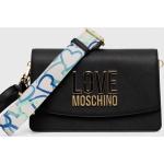 Dámské Designer Luxusní kabelky Moschino Love Moschino v černé barvě z polyuretanu s vnitřním organizérem 