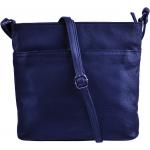 Kožené tašky přes rameno v tmavě modré barvě v elegantním stylu z hovězí kůže 