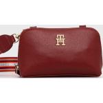 Dámské Luxusní kabelky Tommy Hilfiger v červené barvě z polyuretanu s vnitřním organizérem 