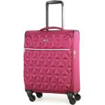Textilní kufry Rock v růžové barvě z látky o objemu 34 l 