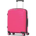 Plastové kufry Rock v růžové barvě z plastu s rozšířitelným objemem o objemu 40 l 