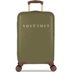Kufry na kolečkách SuitSuit v olivové barvě v minimalistickém stylu z látky s integrovaným zámkem veganské 