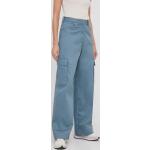Dámské Designer Kapsáče Calvin Klein Jeans v modré barvě z bavlny ve velikosti M s vysokým pasem 