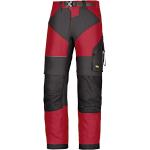 Pánské Pracovní kalhoty Snickers Workwear FlexiWork v červené barvě ve velikosti S 