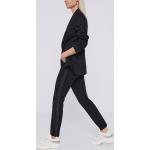 Kalhoty Karl Lagerfeld dámské, černá barva, přiléhavé, medium waist