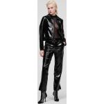 Dámské Kožené kalhoty Karl Lagerfeld v černé barvě v lakovaném stylu z lakované kůže ve velikosti 10 XL 