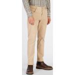 Pánské BIO Plátěné kalhoty La Martina v hnědé barvě slim fit z plátěného materiálu 