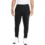 Pánské Fitness kalhoty Nike Dri-Fit v černé barvě z fleecu ve slevě 
