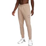 Pánské Fitness kalhoty Nike Dri-Fit v hnědé barvě z fleecu 