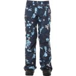 Dámské Golfové kalhoty ROJO Nepromokavé v modré barvě slim fit s květinovým vzorem ve velikosti S 