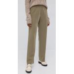 Kalhoty Samsoe Samsoe Hoys dámské, béžová barva, široké, high waist, F16304674