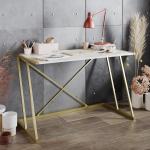 Psací stoly ve zlaté barvě v elegantním stylu z mramoru 