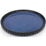 Servírovací a klubové talíře v modré barvě z kameniny s průměrem 18 cm 