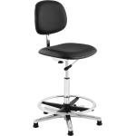 Kancelářská židle - 120 kg - Černá - nožní kroužek - výška nastavitelná v rozmezí 530 - 800 mm