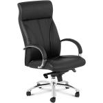 Kancelářské židle v černé barvě v elegantním stylu z koženky s kolečky 