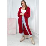 Dámské Pletené svetry v červené barvě v elegantním stylu ve velikosti Onesize s dlouhým rukávem 