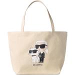 Pánské Nákupní tašky Karl Lagerfeld ve smetanové barvě z látky ve slevě 