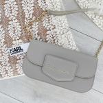 Dámské Luxusní kabelky Karl Lagerfeld v šedobéžové barvě z polyuretanu 
