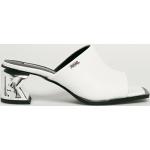 Dámské Kožené pantofle Karl Lagerfeld v bílé barvě z kůže ve velikosti 39 ve slevě 