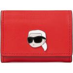 Dámské Luxusní peněženky Karl Lagerfeld v červené barvě z látky ve slevě 