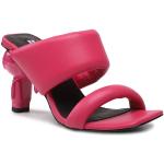 Dámské Kožené pantofle Karl Lagerfeld v růžové barvě z kůže ve velikosti 40 ve slevě na léto 