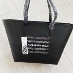 Shopper Karl Lagerfeld v černé barvě z kůže 