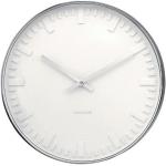 Nástěnné hodiny Karlsson v bílé barvě v elegantním stylu z kovu 