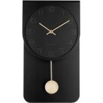 Nástěnné hodiny Karlsson v černé barvě v elegantním stylu ze dřeva 