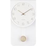 Nástěnné hodiny Karlsson v bílé barvě v elegantním stylu ze dřeva 