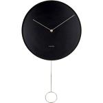 Nástěnné hodiny Karlsson v černé barvě v elegantním stylu ze skla 