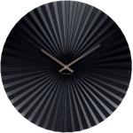 Nástěnné hodiny Karlsson v černé barvě z ocele ve slevě 