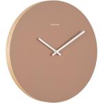 Nástěnné hodiny Karlsson v hnědé barvě v moderním stylu ze dřeva ve slevě 
