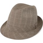 Pánské Fedora klobouky Fawler v hnědé barvě se stuhou 