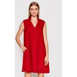 Dámské Designer Denní šaty Victoria Beckham v červené barvě z viskózy ve velikosti 10 ve slevě 