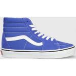Dámské Skate boty Vans SK8-Hi v modré barvě v skater stylu z kůže ve velikosti 40 ve slevě 