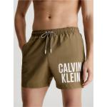 Pánské Designer Koupací šortky Calvin Klein v hnědé barvě ve velikosti S 