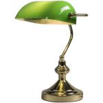 Klasická stolní lampa / notářská lampa mosaz se zeleným sklem - Banker