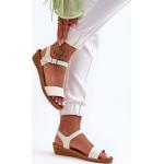 Dámské Kožené sandály kesi v bílé barvě z kůže ve velikosti 38 veganské ve slevě na léto 