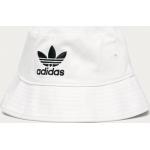 Bucket klobouky adidas Originals Trefoil v bílé barvě z bavlny ve velikosti Onesize 