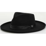 Dámské Fedora klobouky Brixton v černé barvě ze saténu ve velikosti XS 