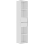 Knihovna Jaz - bílá s vysokým leskem | 36x30x171 cm