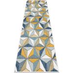 Koberec, běhoun SISAL COOPER Mozaika, Trojúhelníky 22222 ecru / tmavě modrý 60x200 cm