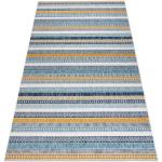 Koberec SISAL COOPER Pruhy, Etno 22238 ecru / tmavě modrá 80x150 cm