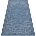 Koberec SISAL PATIO 3071 řecký ploché tkaní tmavě modrý / béžový 78x150 cm