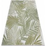 Moderní koberce v zelené barvě v moderním stylu s tropickým vzorem z polypropylenu s motivem palmy 
