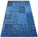 Patchwork koberce Dywany Łuszczów v modré barvě ve vintage stylu z polypropylenu 